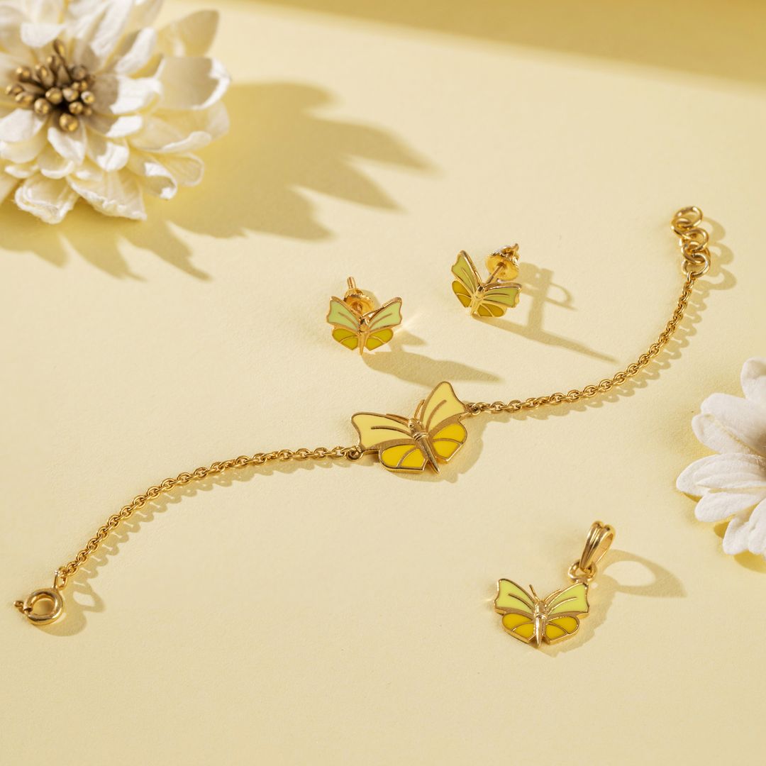 Yellow Butterfly Set - Arista Jewels