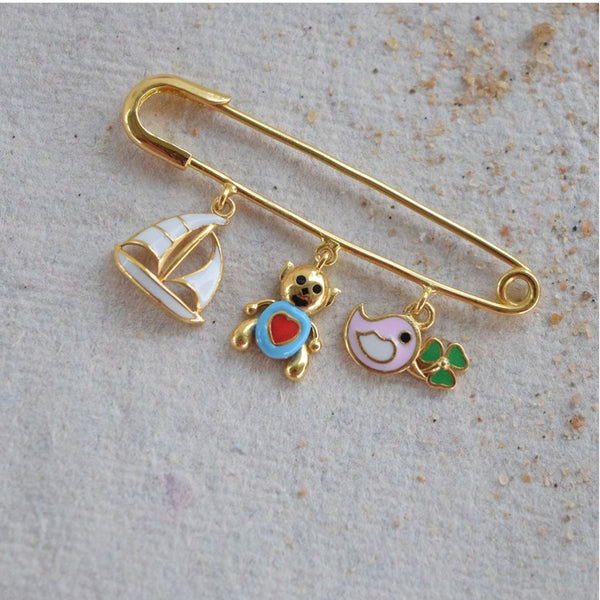 White Yatch Baby Pin