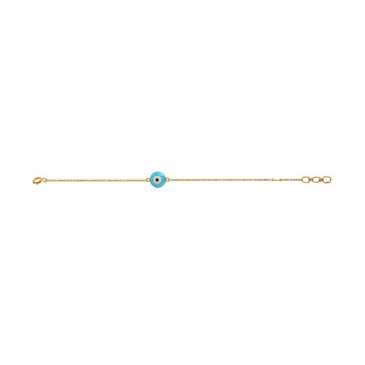 Silver Blue Evil Eye Bracelet for Babies in Silver