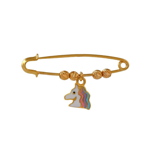 Unicorn Kids Gold Pin - Arista Jewels