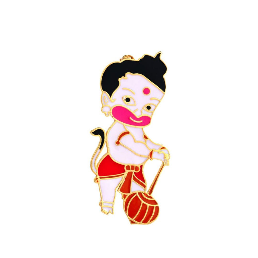 Sterling Silver Brooch Hanuman for Newborn to 15 Years | Hypoallergenic - Arista Jewels