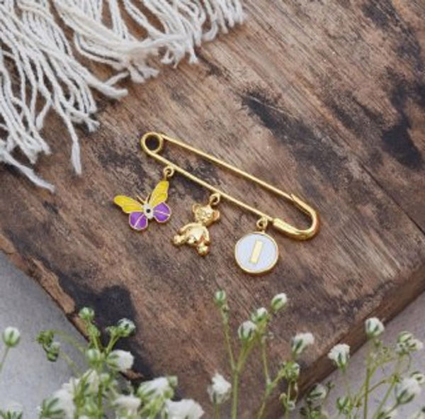 Letter V Baby Pin