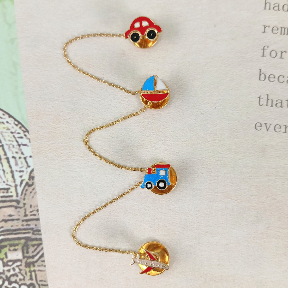 Vehicle Themed Kurta Buttons – Car, Train, Ship & Airplane - Arista Jewels