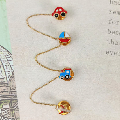 Vehicle Themed Kurta Buttons – Car, Train, Ship & Airplane - Arista Jewels