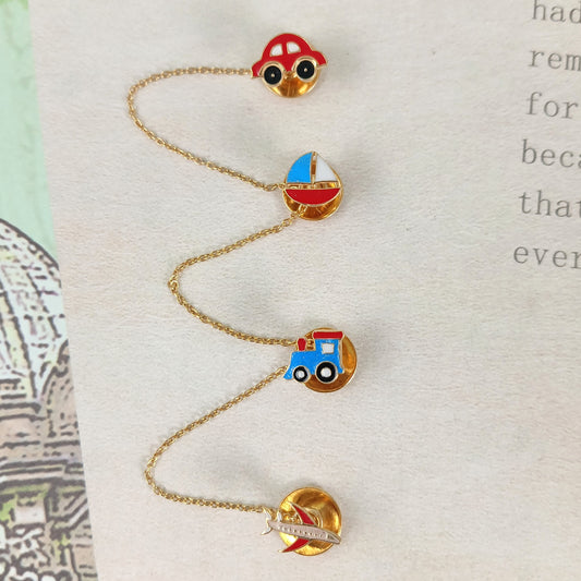Vehicle Themed Kurta Buttons – Car, Train, Ship & Airplane - Arista Jewels