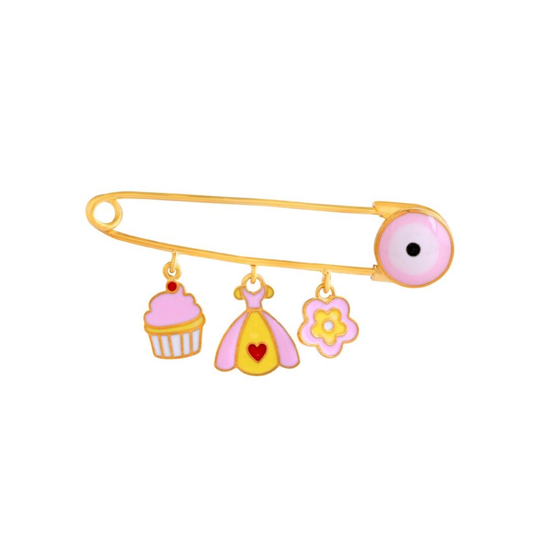 Sweet Cupcake Silver Baby Pin - Arista Jewels