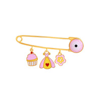 Sweet Cupcake Silver Baby Pin
