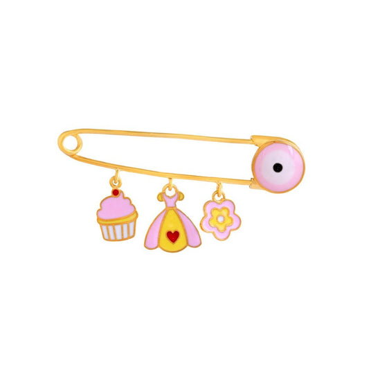 Sweet Cupcake Silver Baby Pin - Arista Jewels