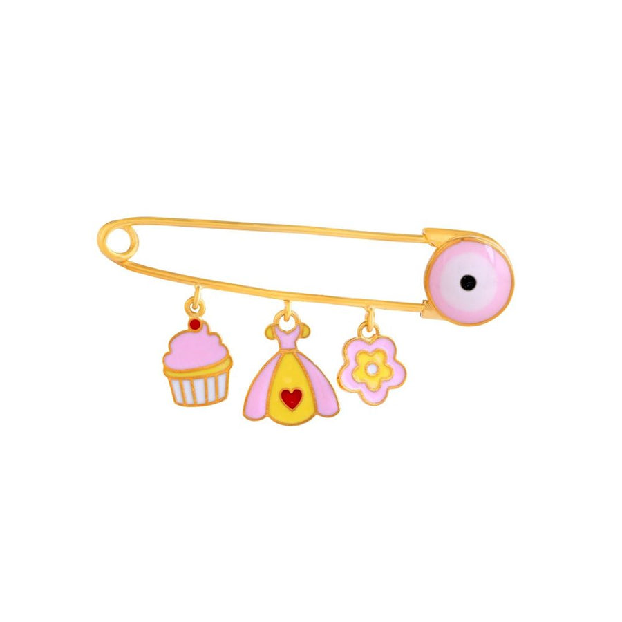 Sweet Cupcake Silver Baby Pin - Arista Jewels