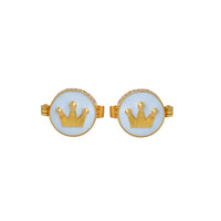 Sterling Silver Cufflink Crown for Newborn to 15 Years | Hypoallergenic
