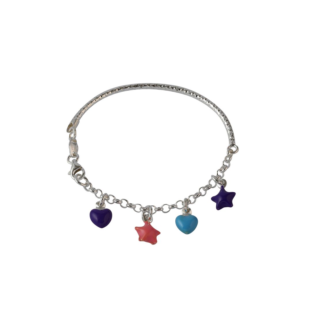 Purple Heart Charm Bracelet - Arista Jewels