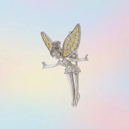Silver Fairy Silver Brooch for Kids — Dynamic Form