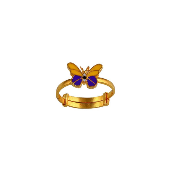 Cute Butterfly Kids Gold RIng