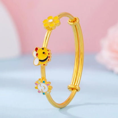 Silver Flower Bee Sun Kada – gallery image 2