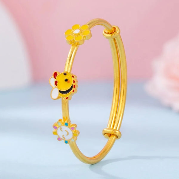 Silver Flower Bee Sun Kada – gallery image 2