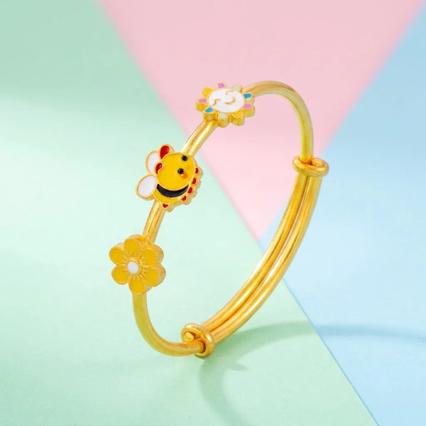 Silver Flower Bee Sun Kada – gallery image 4