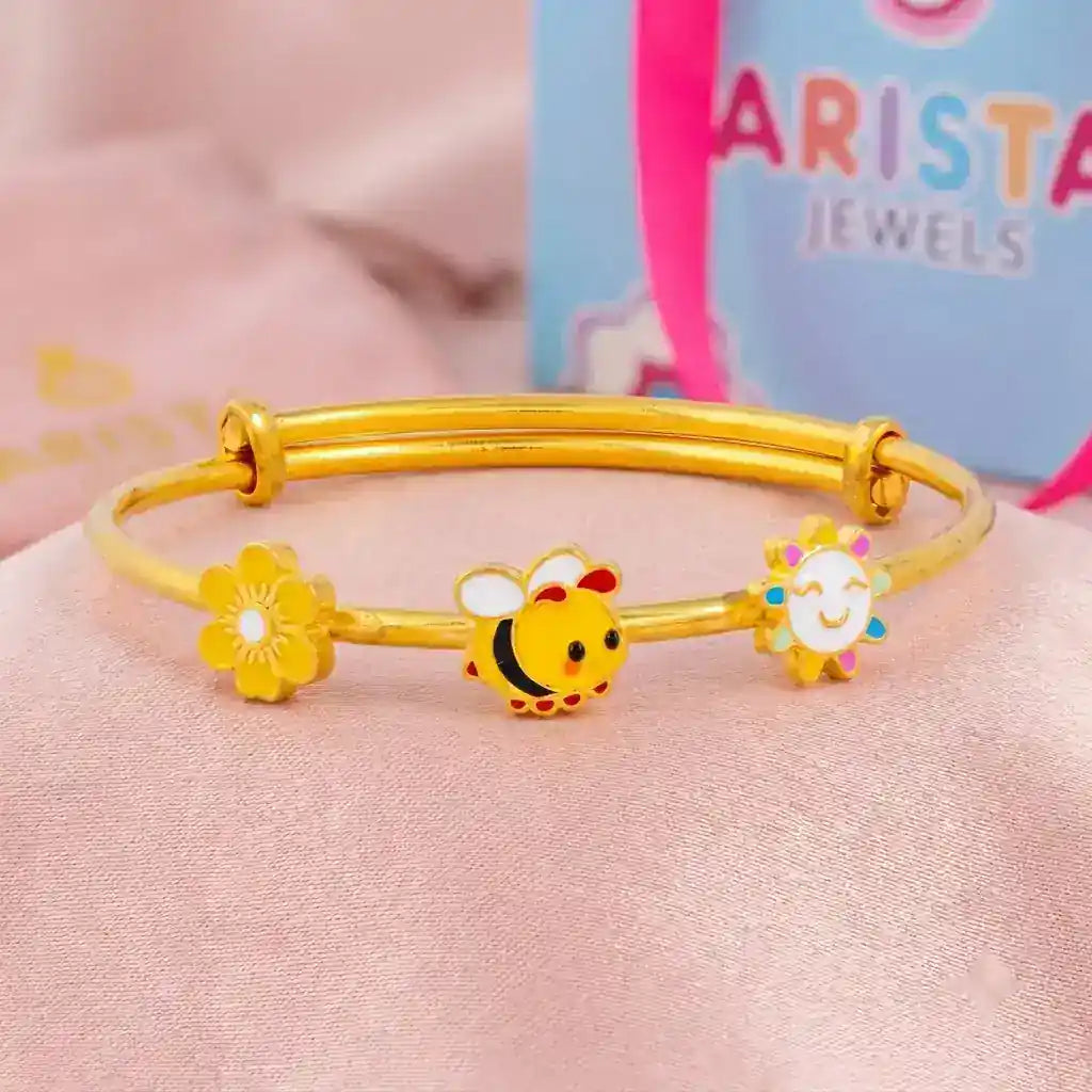 Silver Flower Bee Sun Kada – gallery image 6
