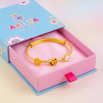 Silver Flower Bee Sun Kada – gallery image 7