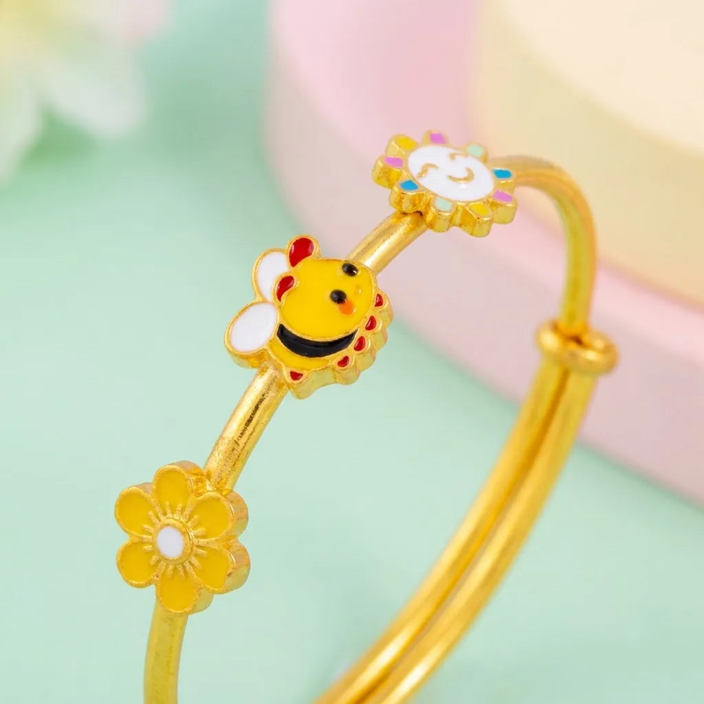Silver Flower Bee Sun Kada – gallery image 8