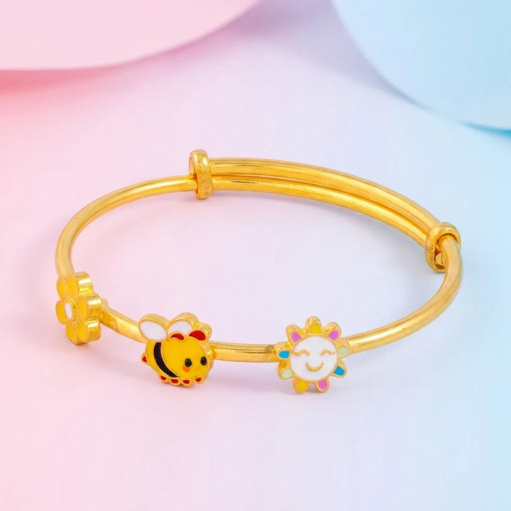 Silver Flower Bee Sun Kada – main product image