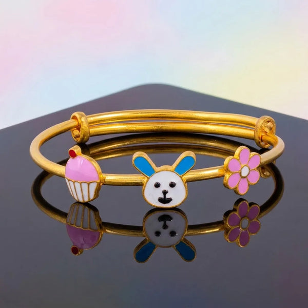 Silver Flower Bunny Cupcake Kada – gallery image 3