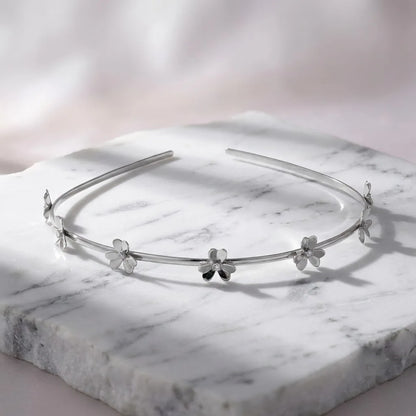 Silver Flower Hair Band in Silver — Thematic Still Life