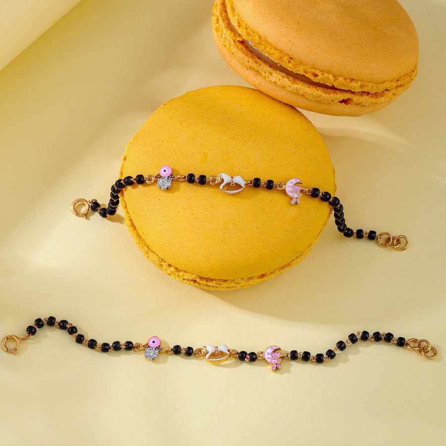 Hamsa Horse Teddy Moon Nazariya-Pair - Arista Jewels