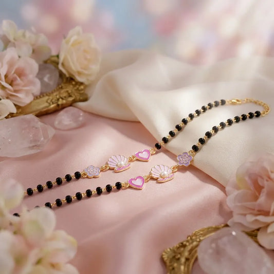 Silver Heart Shell Nazariya-Pair — Artistic Mood