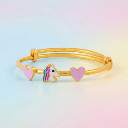 Silver Unicorn Dreams Silver Kada – Pink Hearts & Unicorn – gallery image 8