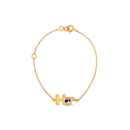 Letter H helicopter Bracelet - Arista Jewels