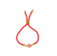 Flower Push Pull Silver Rakhi