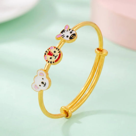 Silver Jungle Buddies Silver Kada – Koala, Lion & Zebra – gallery image 2