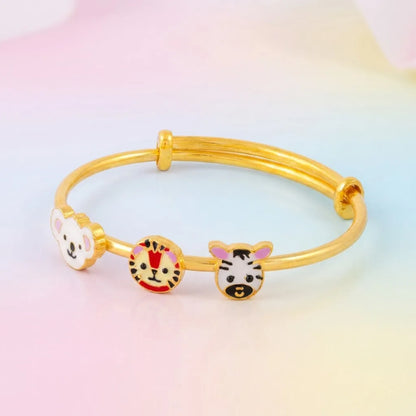 Silver Jungle Buddies Silver Kada – Koala, Lion & Zebra – gallery image 3