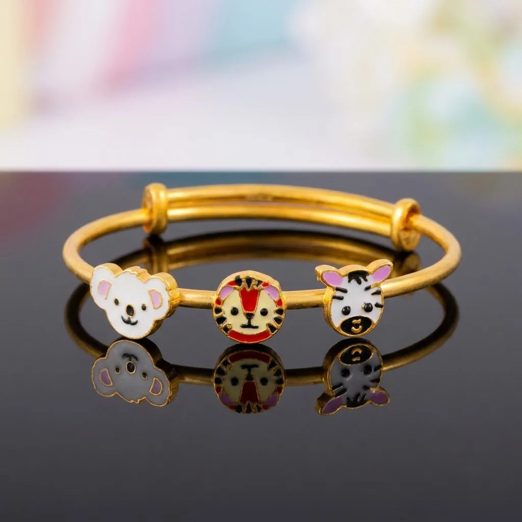 Silver Jungle Buddies Silver Kada – Koala, Lion & Zebra – gallery image 8