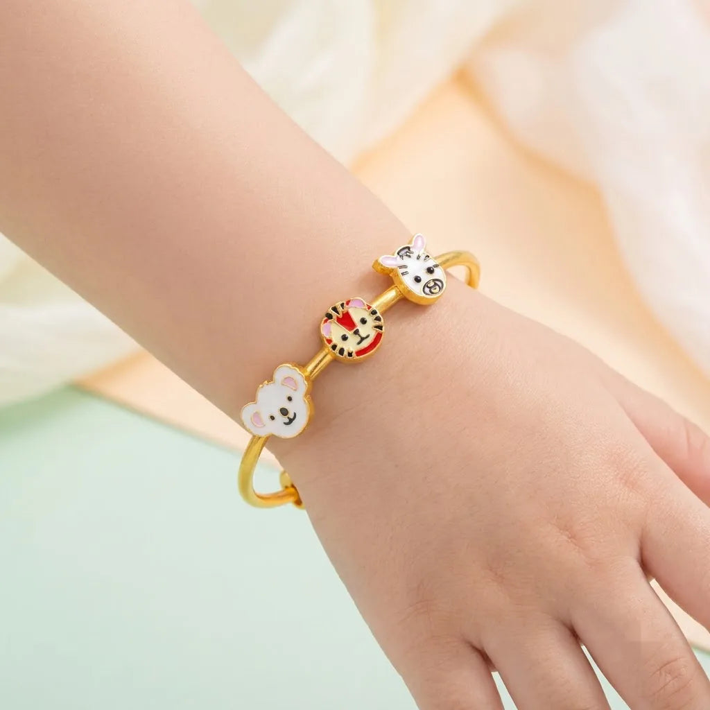 Silver Jungle Buddies Silver Kada – Koala, Lion & Zebra – gallery image 9