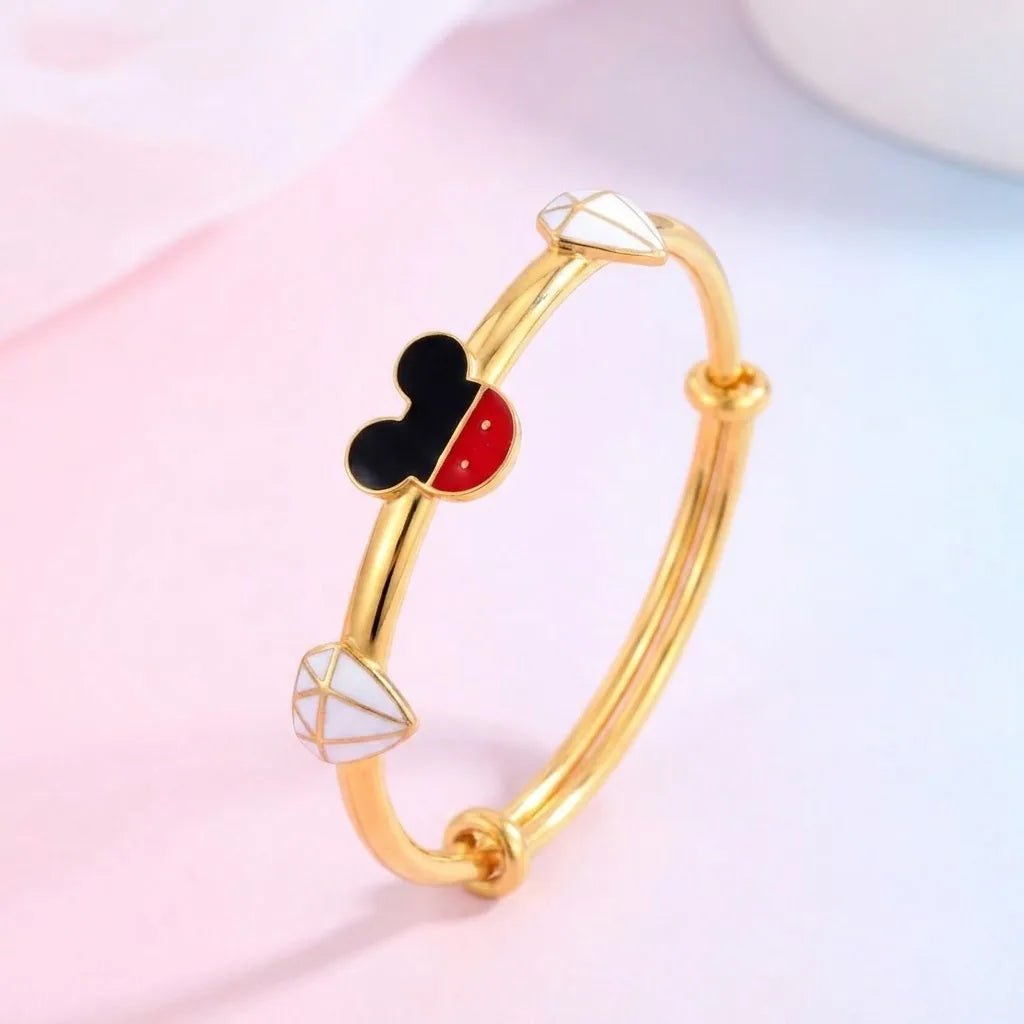 Silver Mickey Adjustable Silver Kada – Alternate dynamic angle