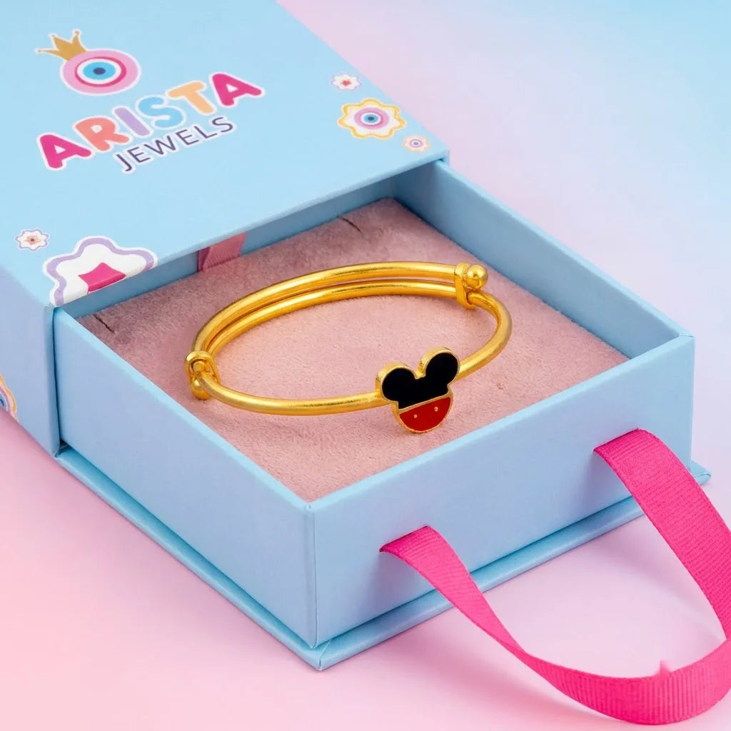 Silver Mickey Mouse Silver Kada – Arista Jewels packaging