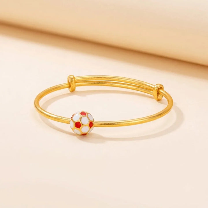 Silver Red Football Silver Kada – For Little Champions – Main product image