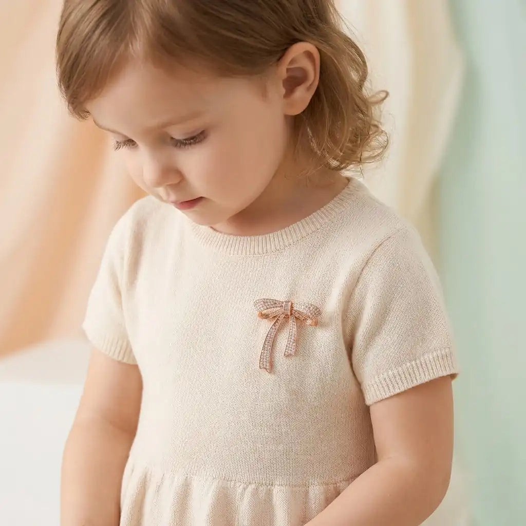Silver Ribbon Silver Brooch for Kids — Human Scale