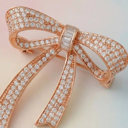 Silver Ribbon Silver Brooch for Kids — Macro Detail