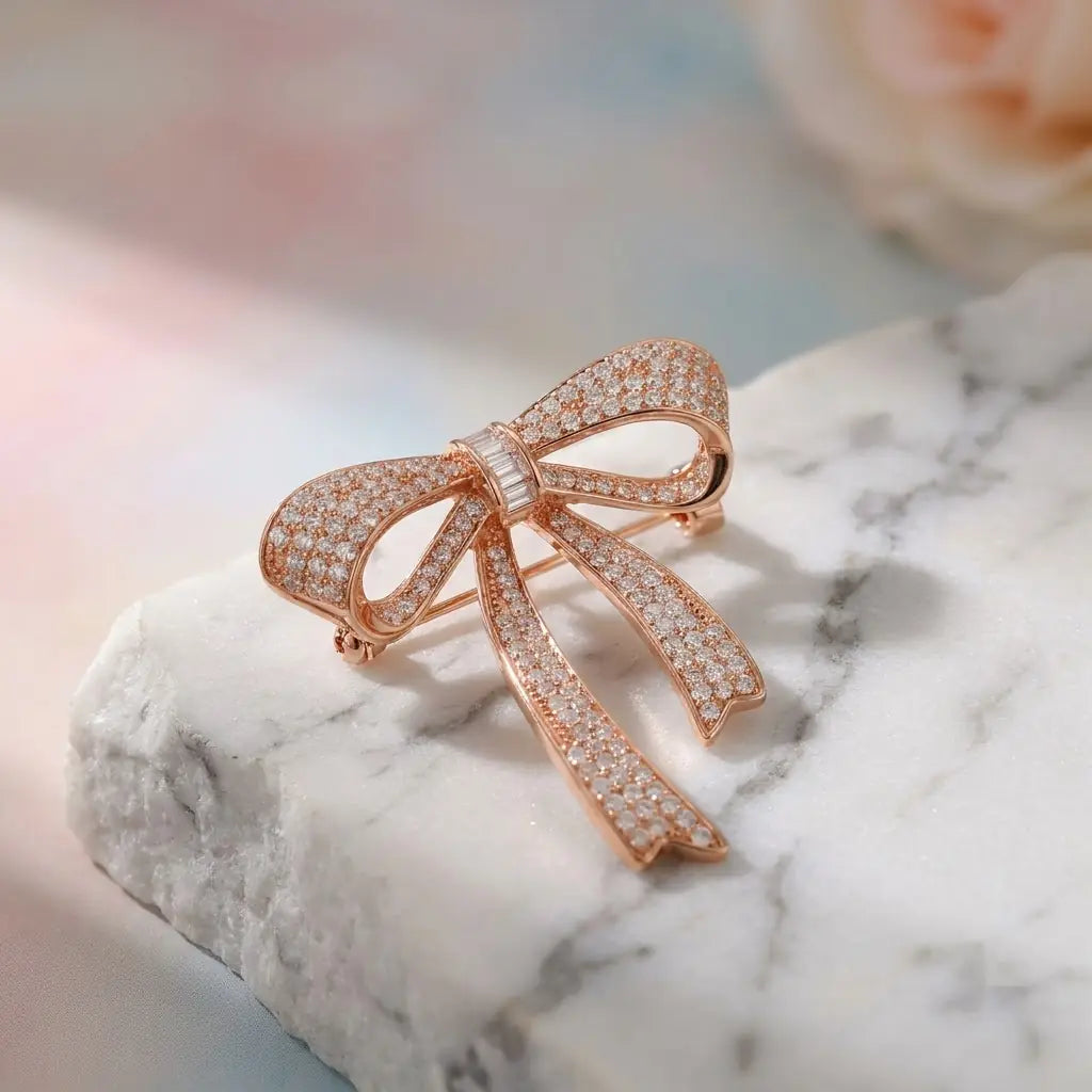 Silver Ribbon Silver Brooch for Kids — Thematic Still Life
