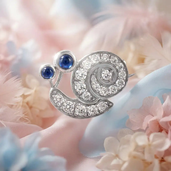 Silver Snail Silver Brooch for Kids — Artistic Mood