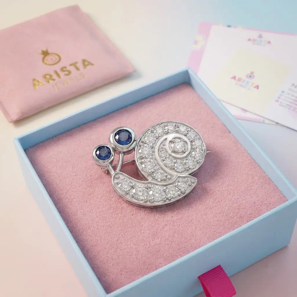 Silver Snail Silver Brooch for Kids — Packaging
