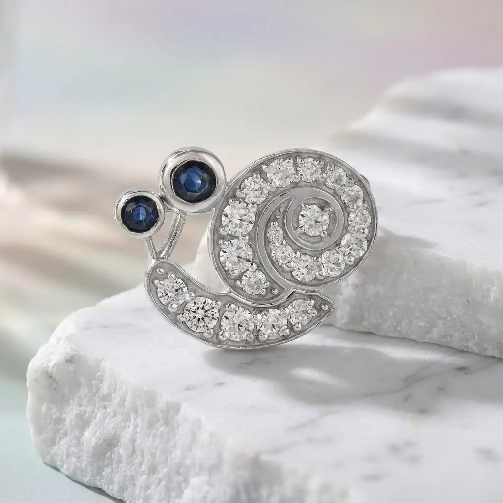 Silver Snail Silver Brooch for Kids — Thematic Still Life