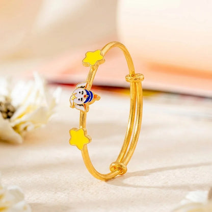 Silver Divine Blessings Silver Kada – Lord Ganesha with Star Charms – gallery image 6