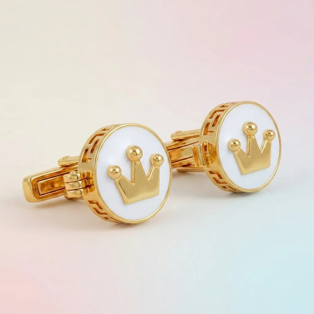 Silver Sterling Silver Cufflink Crown for Newborn to 15 Years | Hypoallergenic — Dynamic Form