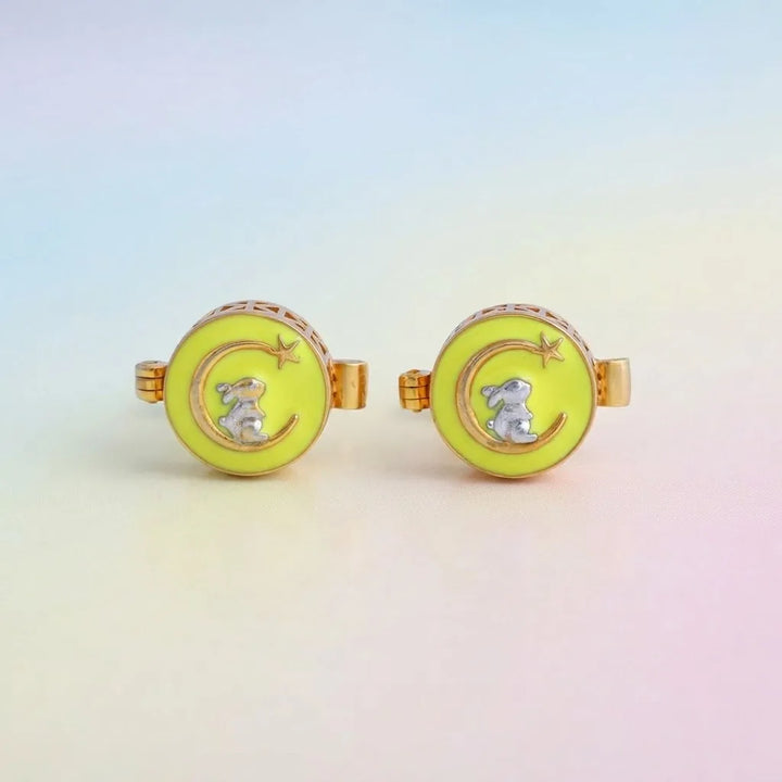 Silver Sterling Silver Cufflink Moon for Newborn to 15 Years | Hypoallergenic – main hero