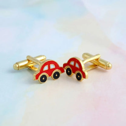 Silver Sterling Silver Cufflink Red Car for Newborn to 15 Years | Hypoallergenic – dynamic form