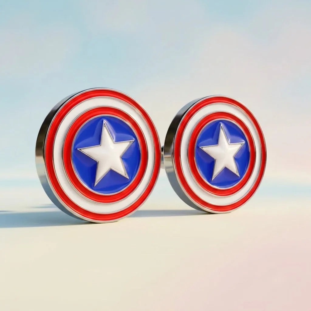 Silver Sterling Silver Cufflink Star for Newborn to 15 Years | Hypoallergenic – side profile