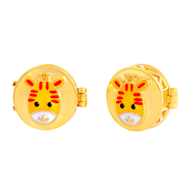 Giraffe Face in silver with Gold-Plated Kids Cufflink – Bold & Stylish Single Piece Accessory